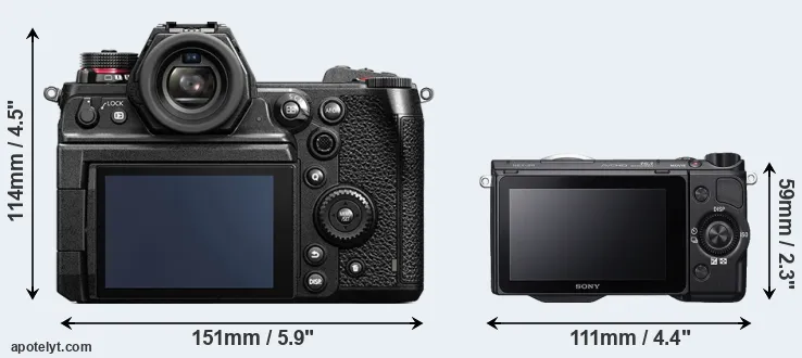 Comparison S1H or NEX-5R rear