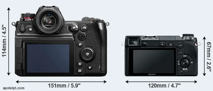 Comparison S1H or NEX-6 rear