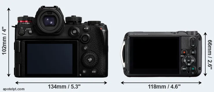 Comparison S1R II or WG-8 rear