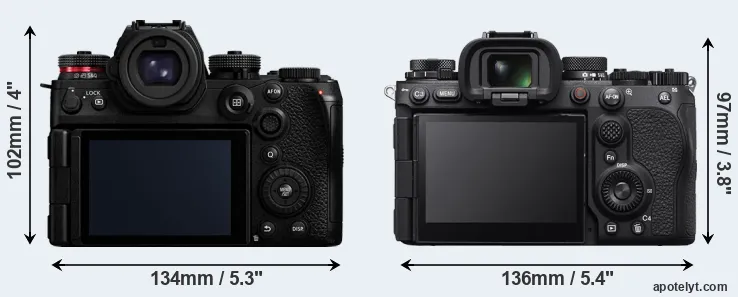 Comparison S1R II or A9 III rear