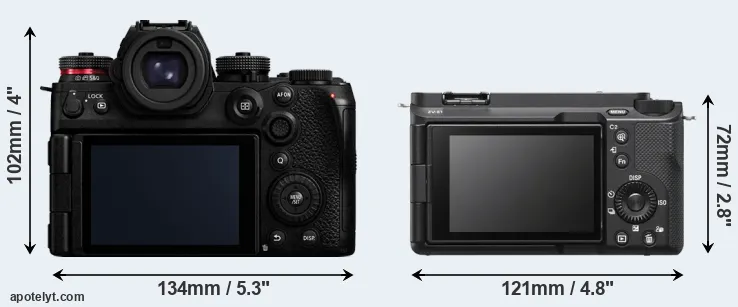 Comparison S1R II or ZV-E1 rear