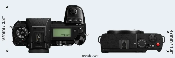 Compare S1R versus S9 top