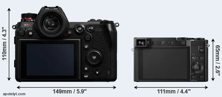 Comparison S1R or TZ100 rear