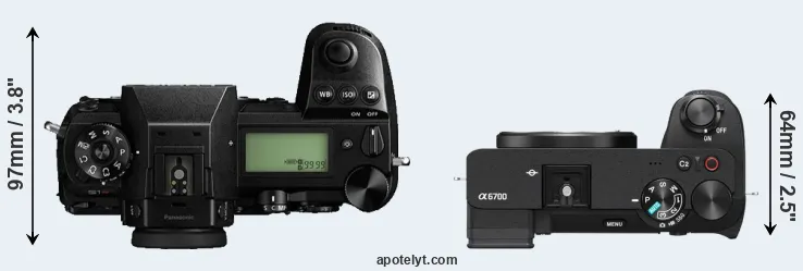 Compare S1R versus A6700 top
