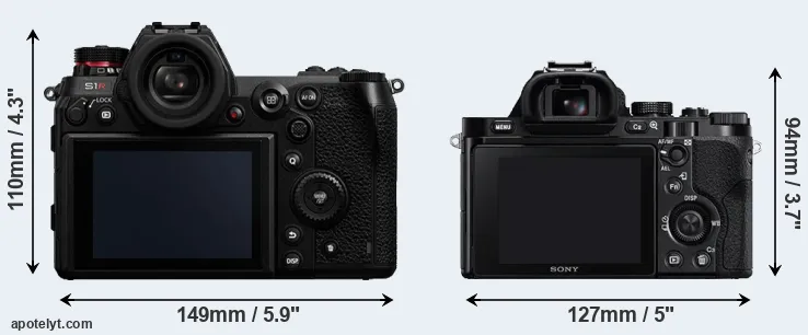 Comparison S1R or A7 rear