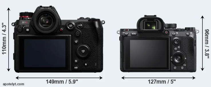 Comparison S1R or A7R IIIA rear