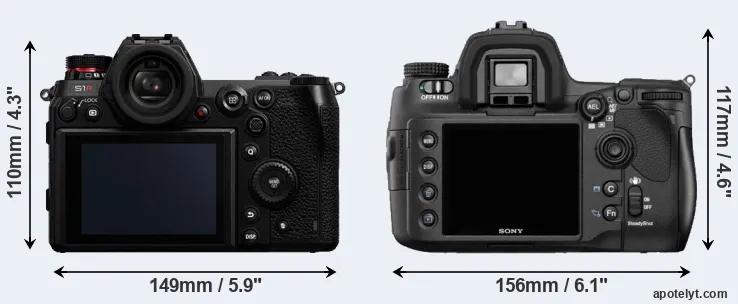 Comparison S1R or A850 rear