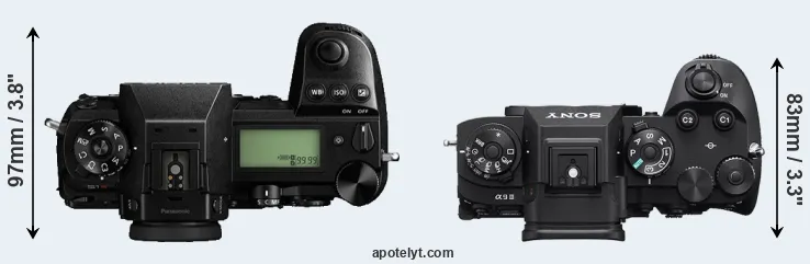 Compare S1R versus A9 III top