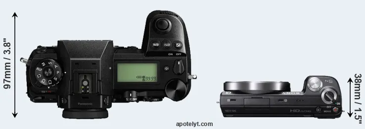 Compare S1R versus NEX-5N top