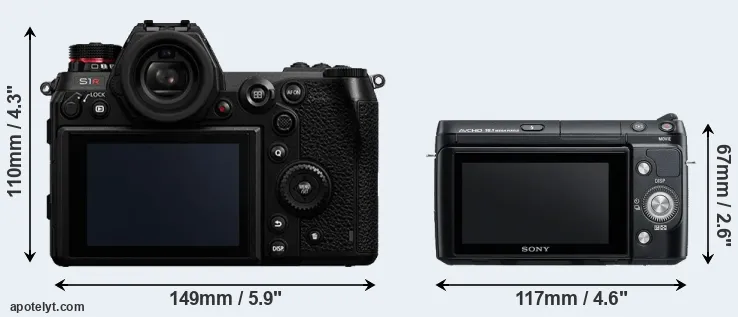 Comparison S1R or NEX-F3 rear