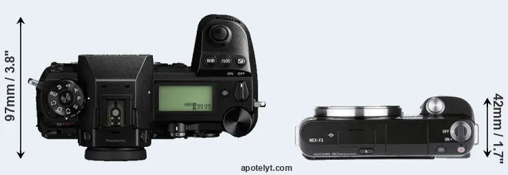 Compare S1R versus NEX-F3 top
