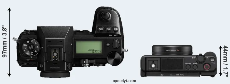 Compare S1R versus ZV-1 top
