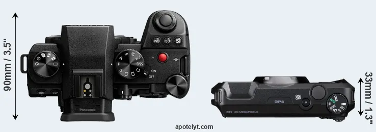 Compare S5 II versus WG-8 top