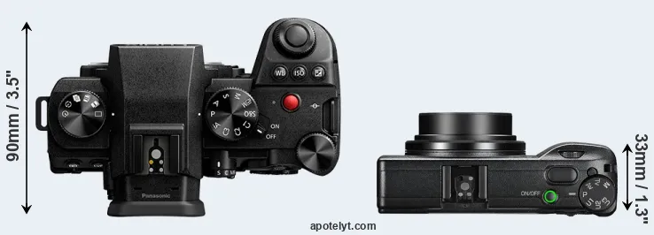 Compare S5 II versus GR III top