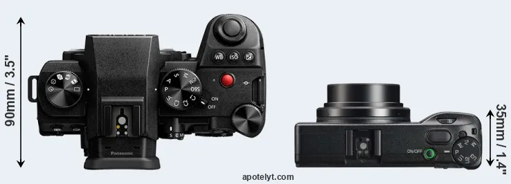 Compare S5 II versus GR IIIx top
