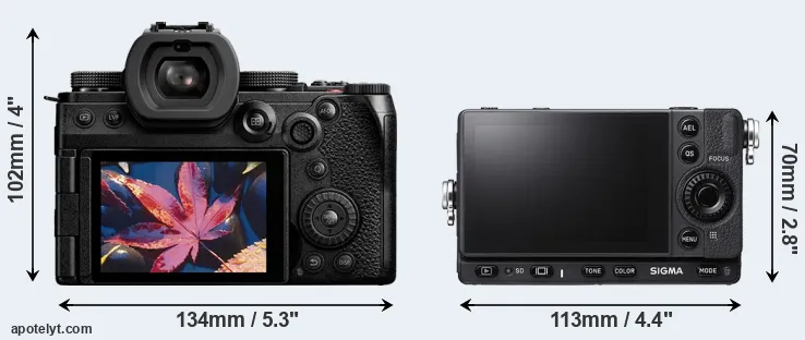Comparison S5 II or fp L rear