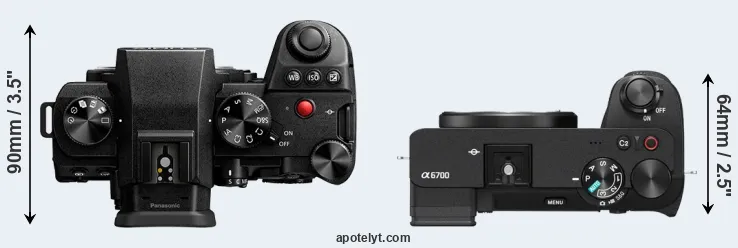 Compare S5 II versus A6700 top