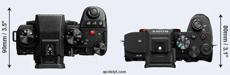 Compare S5 II versus A7 IV top