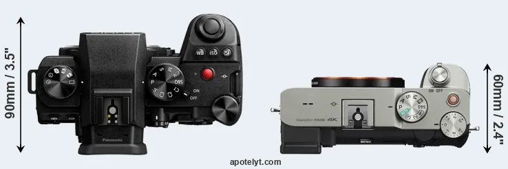 Compare S5 II versus A7C top