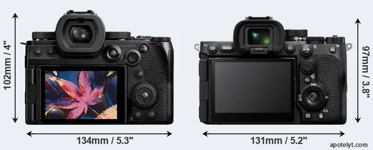 Comparison S5 II or A7R V rear