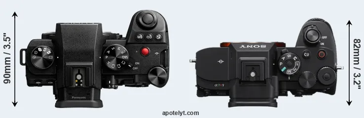 Compare S5 II versus A7R V top