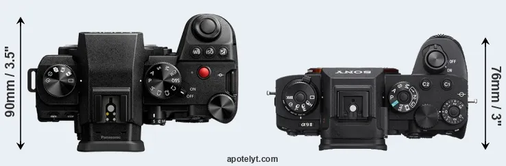 Compare S5 II versus A9 II top