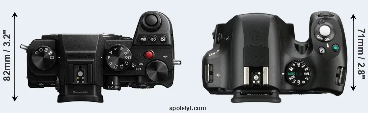 Compare S5 versus K-50 top