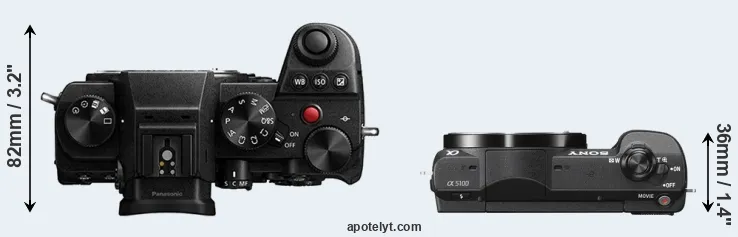 Compare S5 versus A5100 top