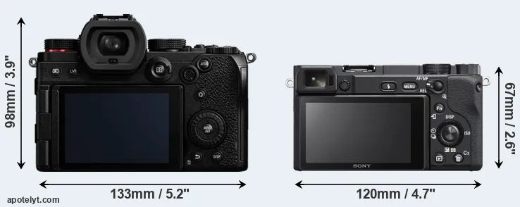 Comparison S5 or A6400 rear