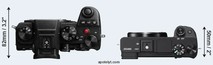 Compare S5 versus A6400 top