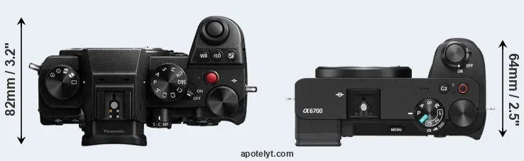 Compare S5 versus A6700 top