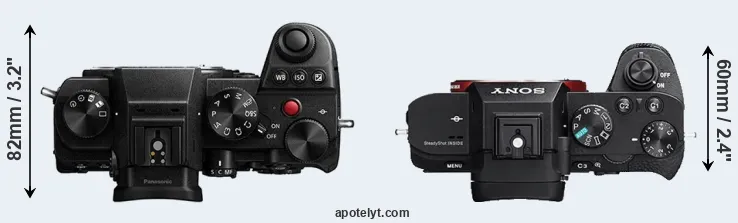 Compare S5 versus A7R II top