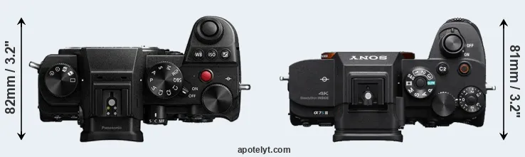 Compare S5 versus A7S III top