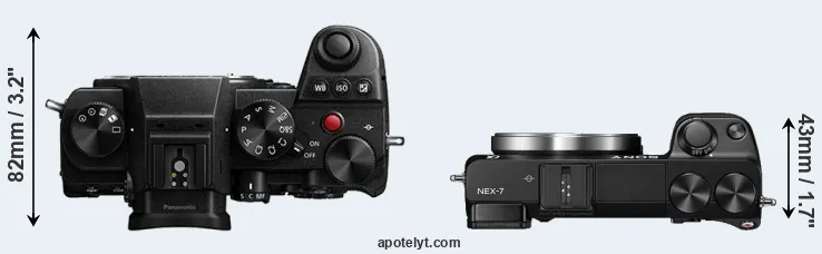 Compare S5 versus NEX-7 top