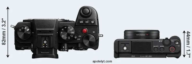 Compare S5 versus ZV-1 top