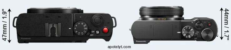 Compare S9 versus TZ100 top