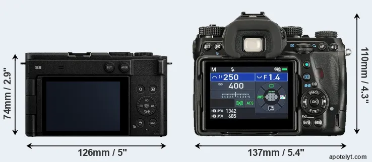 Comparison S9 or K-1 II rear