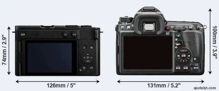 Comparison S9 or K-3 II rear