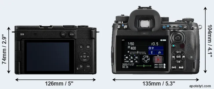 Comparison S9 or K-3 III rear