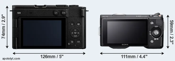 Comparison S9 or NEX-5N rear