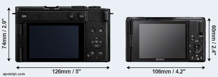 Comparison S9 or ZV-1 II rear