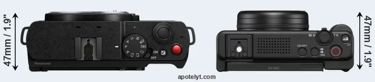 Compare S9 versus ZV-1 II top