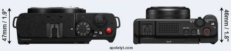 Compare S9 versus ZV-1F top
