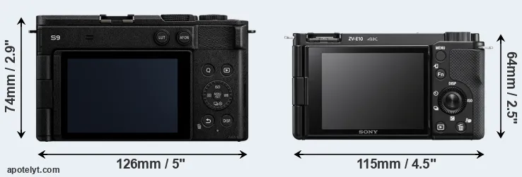 Comparison S9 or ZV-E10 rear