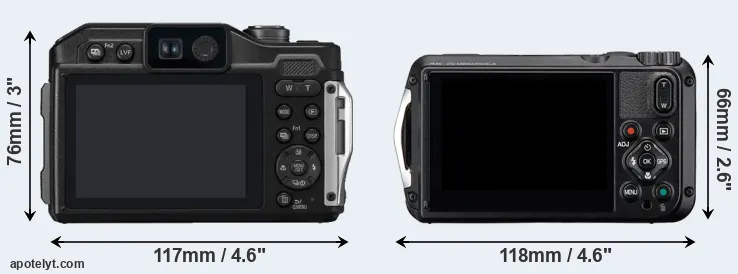 Comparison TS7 or WG-8 rear