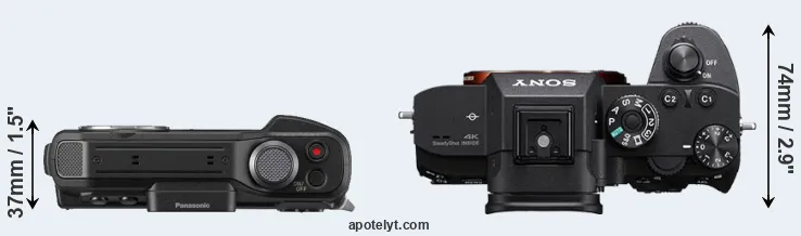 Compare TS7 versus A7R III top