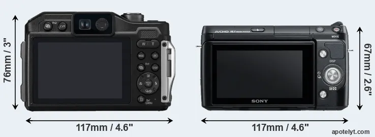 Comparison TS7 or NEX-F3 rear