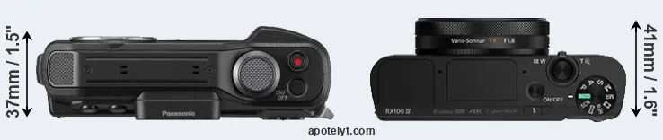 Compare TS7 versus RX100 IV top