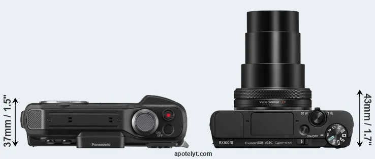 Compare TS7 versus RX100 VI top