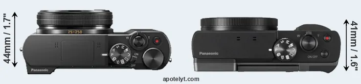 Compare TZ100 versus ZS70 top